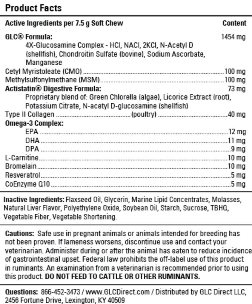 Actistatin joint support for dogs